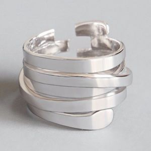 NEW 925 STERLING SILVER INFINITY ADJUSTABLE RING